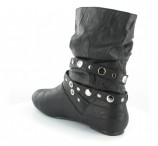 Halbhoher Stiefel Damenstiefel Winterschuhe Schwarz Halbhoher Stiefel Damenstiefel Winterschuhe Schwarz