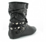 Halbhoher Stiefel Damenstiefel Winterschuhe Schwarz Halbhoher Stiefel Damenstiefel Winterschuhe Schwarz