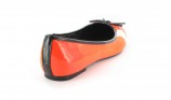 Ballerinas Gro�e Damen Schuhe �bergr��en Lack Orange