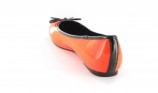 Ballerinas Gro�e Damen Schuhe �bergr��en Lack Orange