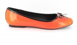 Ballerinas Gro�e Damen Schuhe �bergr��en Lack Orange