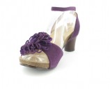 Damen Pantoletten Sandalen Pumps in �bergr��e Lila