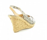 Plateau Pumps Damenschuhe in �bergr�ssen Schlange