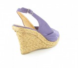 Damen Plateau Schuhe Pumps Sandalen in �bergr�sse Violett