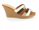 Damenschuhe Plateauschuhe Pantoletten in �bergr�sse Braun