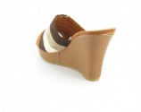 Damenschuhe Plateauschuhe Pantoletten in �bergr�sse Braun