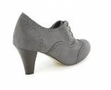 Gro�e Damenschuhe XXL Trotteur Pumps in �bergr�ssen Grau