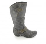 Mustang XXL Damenschuhe Stiefel in �bergr��en Grau