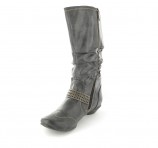 Mustang XXL Damenschuhe Stiefel in �bergr��en Grau
