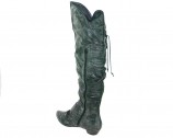 Mustang XXL Damen Overknee Stiefel in �bergr��en Grau