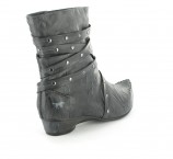 Mustang Damen Stiefeletten Schuhe in Übergrössen Grau Mustang Damen Stiefeletten Schuhe in Übergrössen Grau