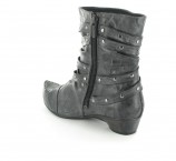 Mustang Damen Stiefeletten Schuhe in Übergrössen Grau Mustang Damen Stiefeletten Schuhe in Übergrössen Grau