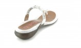 Romika Gro�e Damenschuhe Pantoletten Zehentrenner XXL in �bergr��en Silber