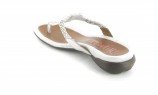 Romika Gro�e Damenschuhe Pantoletten Zehentrenner XXL in �bergr��en Silber