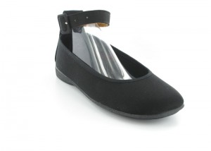 Riemen Ballerinas Damenschuhe XXL Schuhe �bergr��e Schwarz