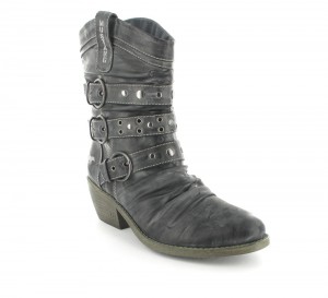 Mustang XXL Damen Stiefelette in �bergr�ssen Grau