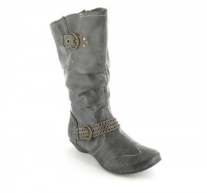 Mustang XXL Damenschuhe Stiefel in �bergr��en Grau