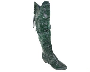 Mustang XXL Damen Overknee Stiefel in �bergr��en Grau