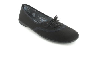 Ballerinas Damenschuhe XXL Schuhe in �bergr��e Schwarz