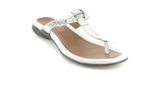 Romika Gro�e Damenschuhe Pantoletten Zehentrenner XXL in �bergr��en Silber