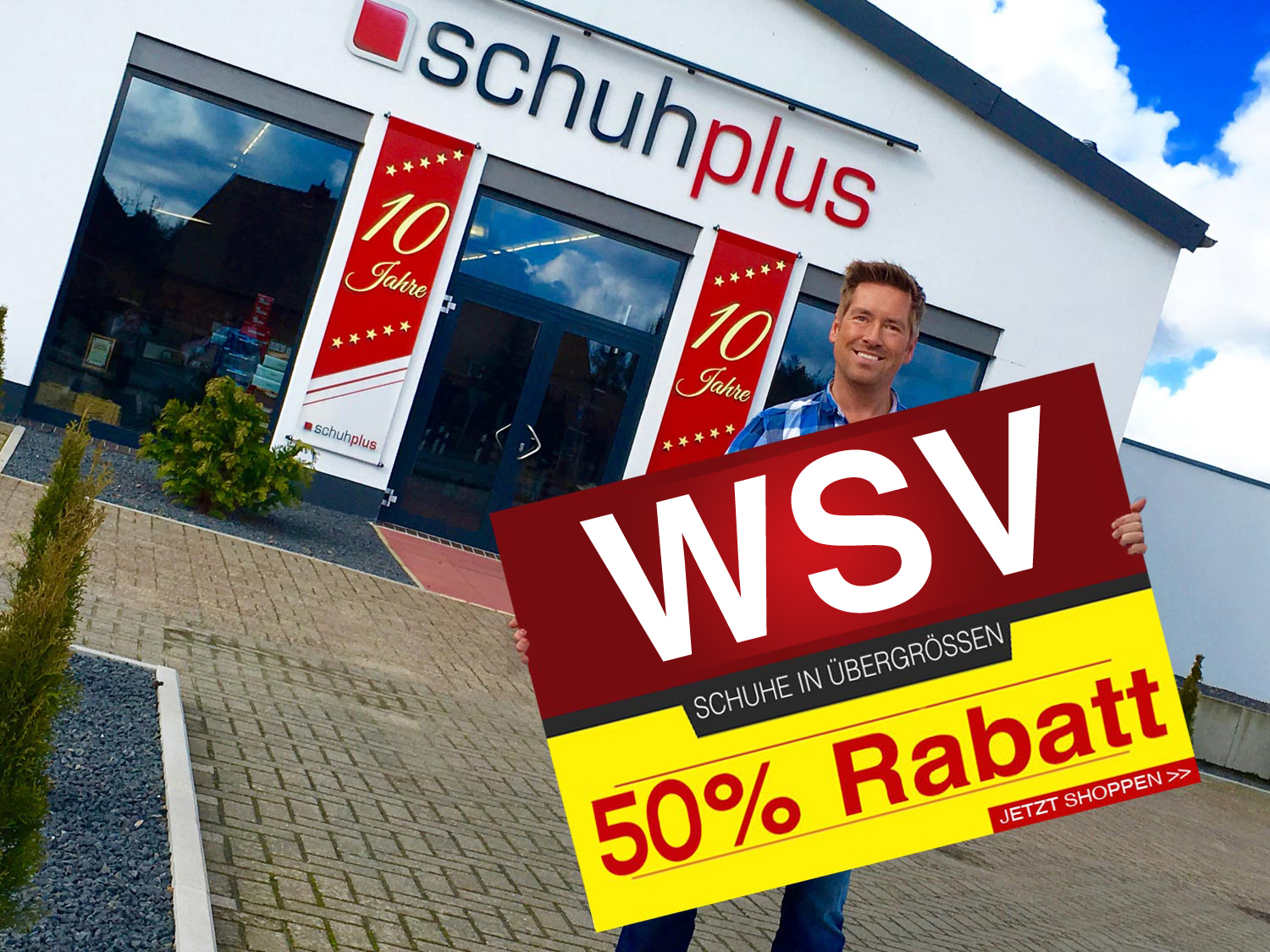 WSV 2018 bei schuhplus: 50% Rabatt auf alle großen Schuhe
