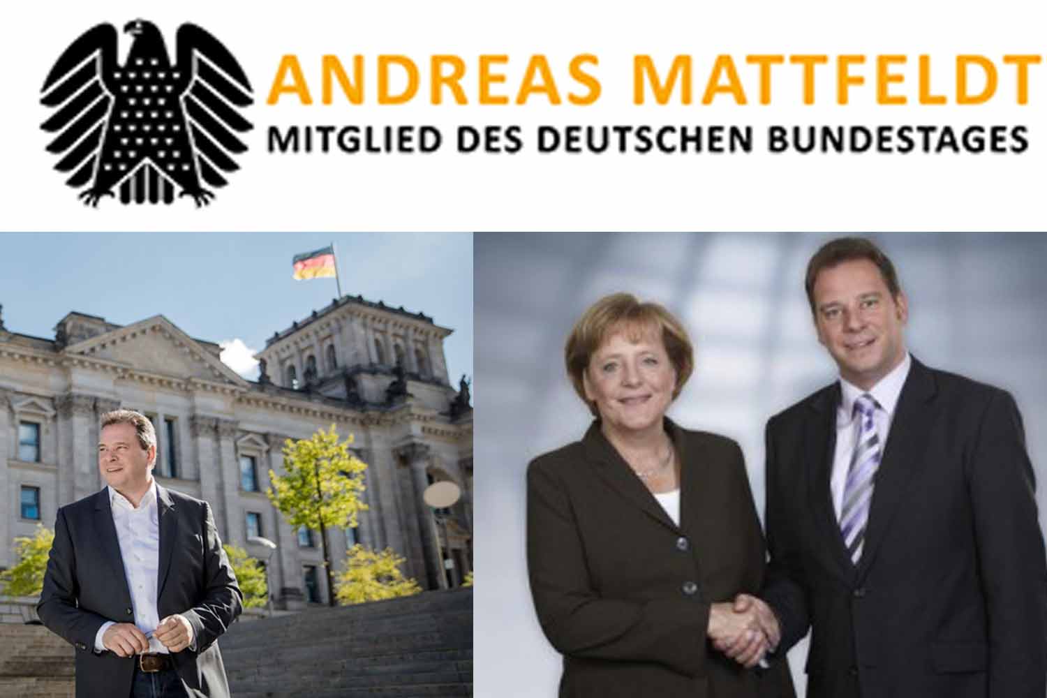 Glückwünsche aus dem Deutschen Bundestag von MdB Andreas Mattfeldt für Kay Zimmer von schuhplus - Schuhe in Übergrößen