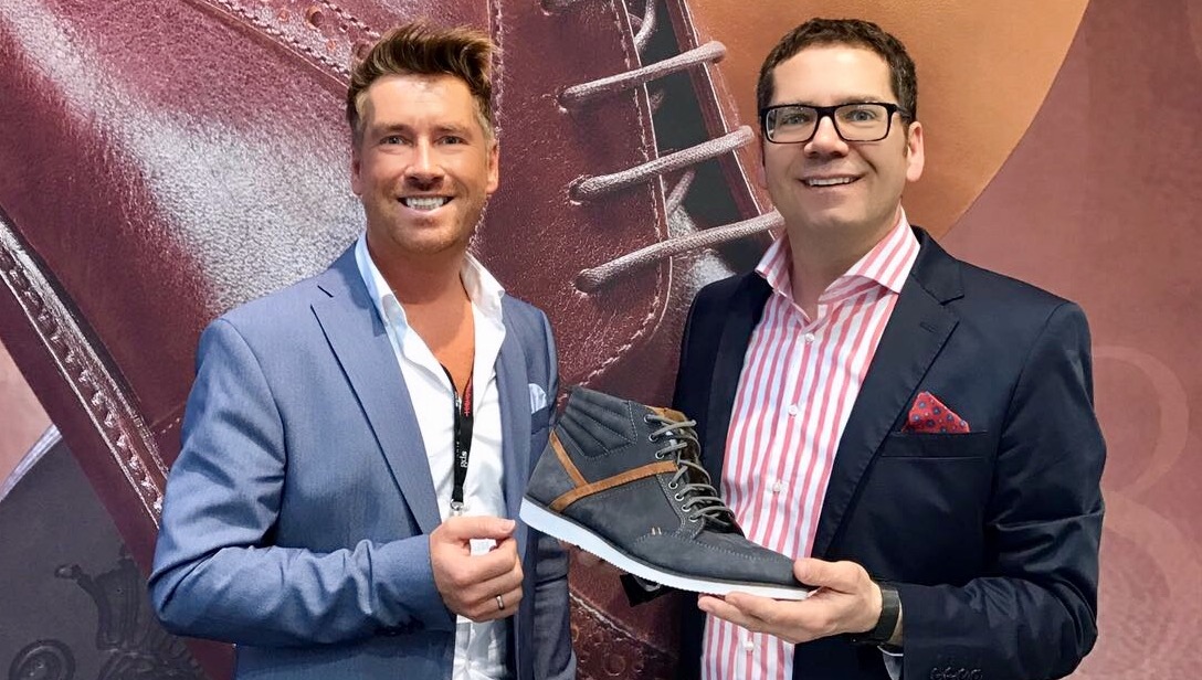 Kay Zimmer von schuhplus - Schuhe in Übergrößen - mit Eckhard Muck, Sales Manager bei Ganz Fortuna