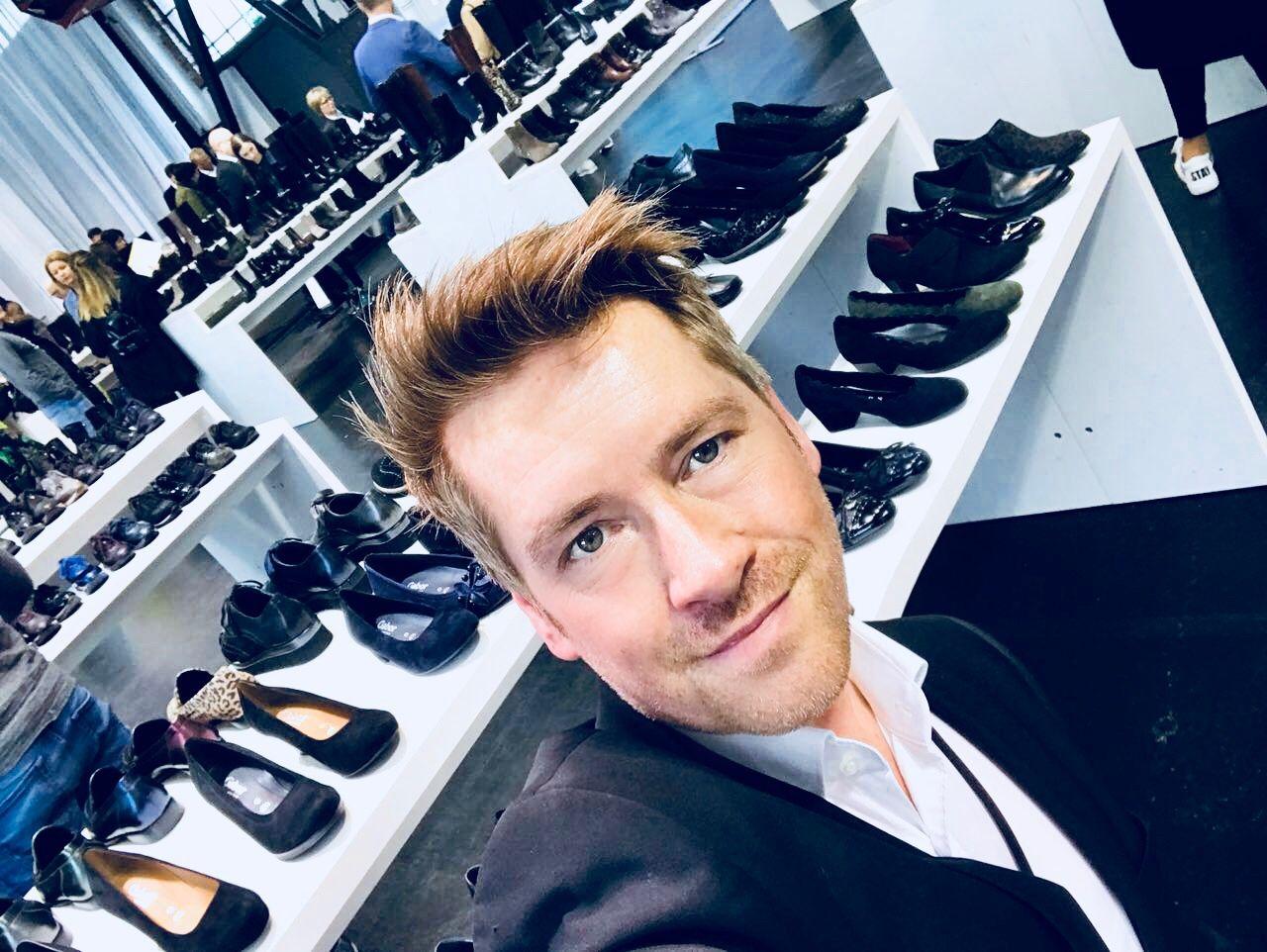 Kay Zimmer, Chef von schuhplus - Schuhe in Übergrößen, auf der Schuhmesse Gallery SHOES in Düsseldorf 