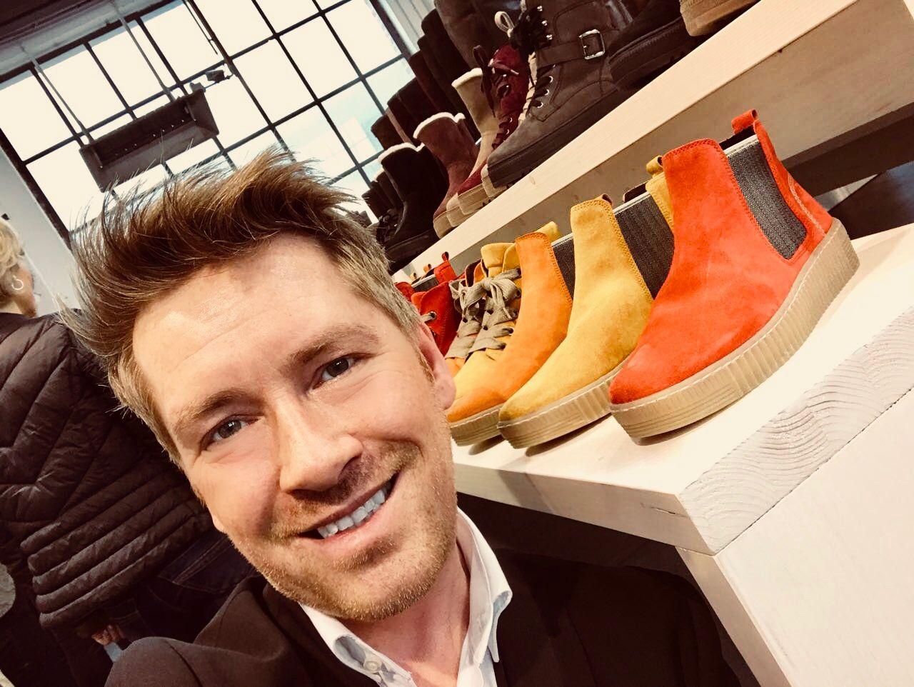 Kay Zimmer, Chef von schuhplus - Schuhe in Übergrößen, auf der Schuhmesse Gallery SHOES in Düsseldorf 