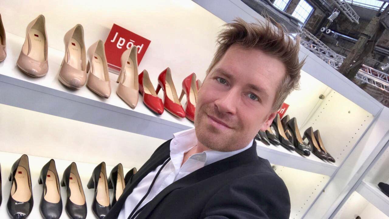 Kay Zimmer, Chef von schuhplus - Schuhe in Übergrößen, auf der Schuhmesse Gallery SHOES in Düsseldorf 