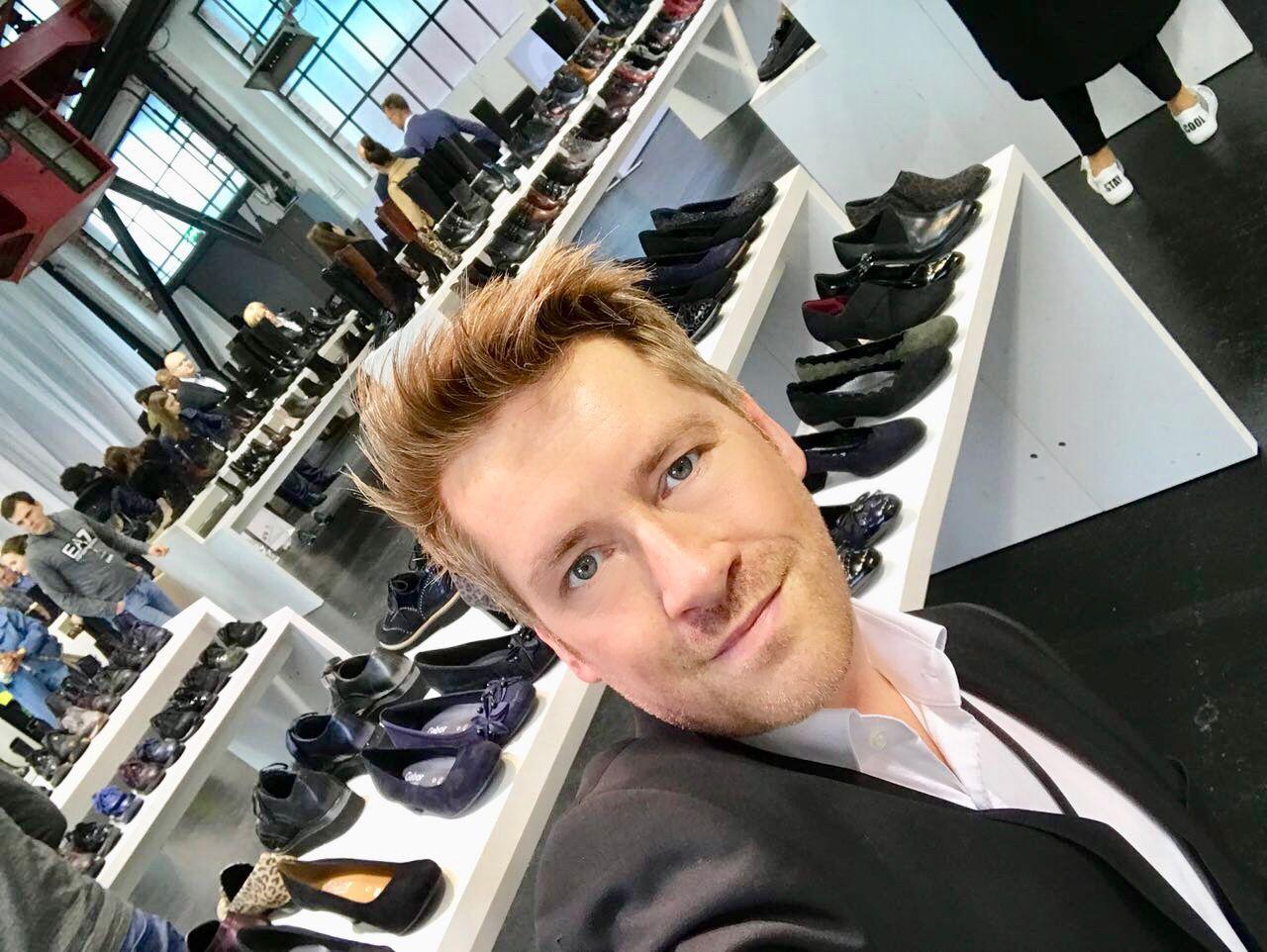 Kay Zimmer, Chef von schuhplus - Schuhe in Übergrößen, auf der Schuhmesse Gallery SHOES in Düsseldorf 