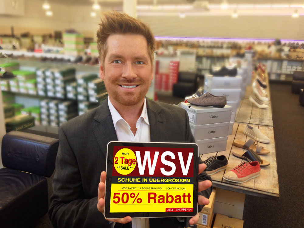 schuhplus - Schuhe in Übergrößen - startet WSV mit 50% Rabatt