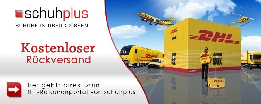 Hier gehts zum schuhplus Retourenportal von DHL